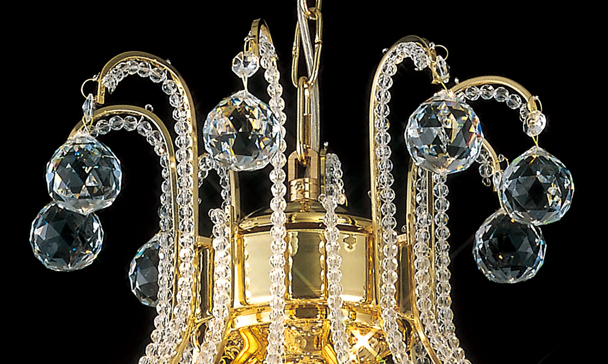 Bask Crystal Chandelier 4 Light French Gold IL30216/BA  Diyas Bask
